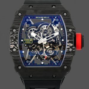 Richard Mille Rafael Nadal NTPT Carbone RM Bracelet caoutchouc noir RM035-02