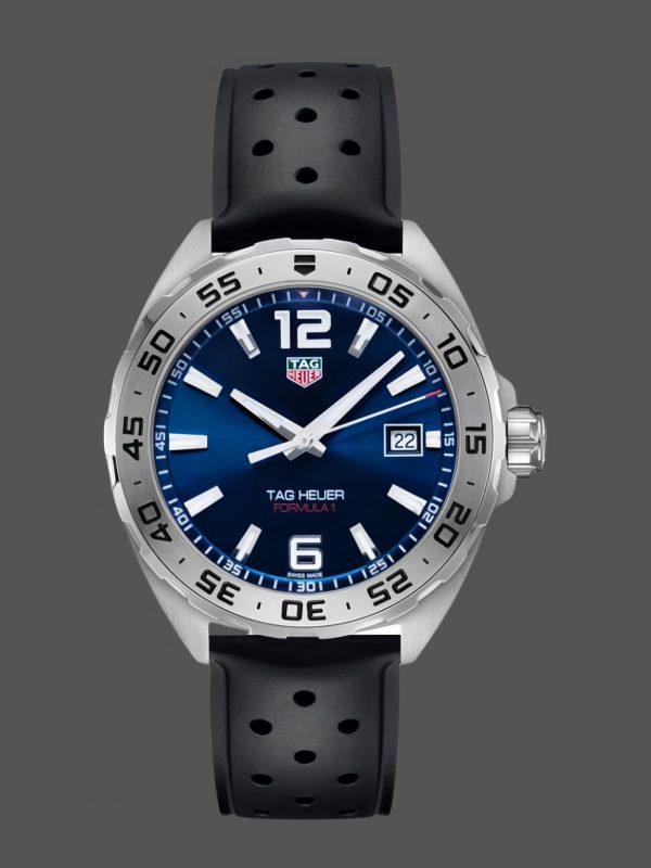 Tag Heuer Formula 1 Quartz Cadran Bleu Bracelet Caoutchouc Noir WAZ1118.FT8023