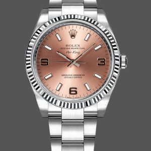 Rolex Oyster Perpetual Air-King 114234 Cadran Rose 34mm Réplique Unisexe