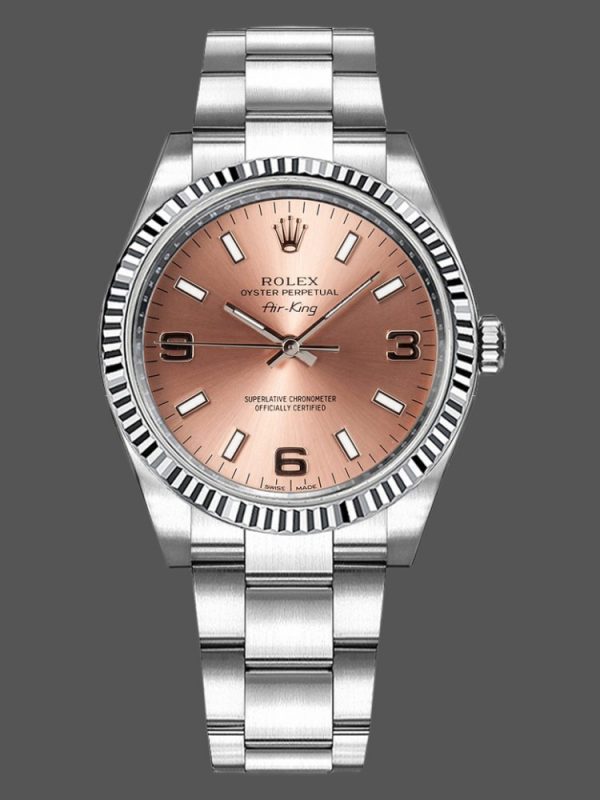 Rolex Oyster Perpetual Air-King 114234 Cadran Rose 34mm Réplique Unisexe