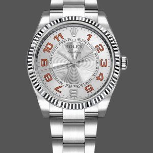 Rolex Oyster Perpetual Air-King 114234 Cadran Arabe Orange Argenté 34mm Réplique Unisexe
