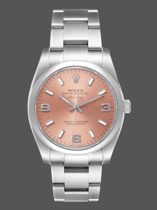 Rolex Oyster Perpetual Air-King 114200 Cadran Saumon 34mm Réplique Unisexe