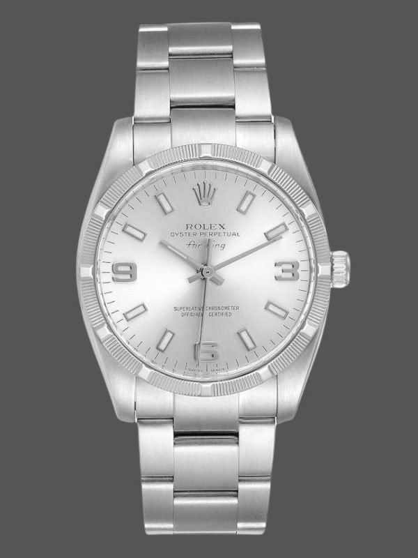 Rolex Oyster Perpetual Air King 114210 Cadran Argent 34mm Réplique Unisexe
