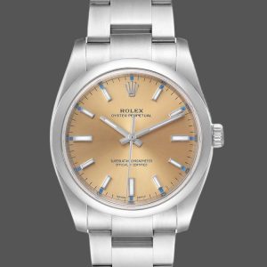 Rolex Oyster Perpetual 114200 Cadran Index Raisin Blanc 34mm Réplique Unisexe
