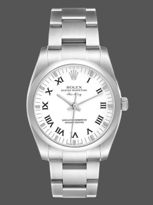Rolex Oyster Perpetual Air-King 114200 Cadran Blanc 34mm Réplique Unisexe