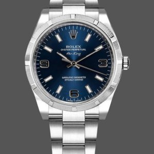 Rolex Oyster Perpetual Air King 114210 Cadran Bleu 34mm Réplique Unisexe