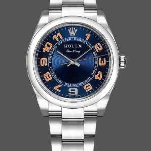 Rolex Oyster Perpetual Air-King 114200 Cadran Bleu Concentrique 34mm Réplique Unisexe