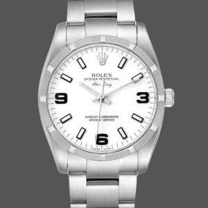 Rolex Oyster Perpetual Air King 114210 Cadran Blanc 34mm Réplique Unisexe