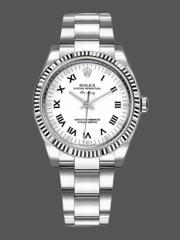 Rolex Oyster Perpetual Air-King 114234 Cadran Blanc 34mm Réplique Unisexe