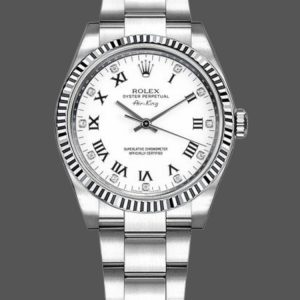 Rolex Oyster Perpetual Air-King 114234 Cadran Diamant Blanc 34mm Réplique Unisexe
