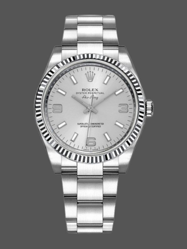 Rolex Oyster Perpetual Air-King 114234 Cadran Argent 34mm Réplique Unisexe