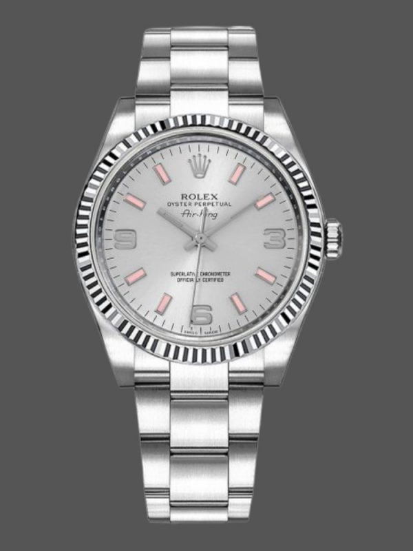Rolex Oyster Perpetual Air-King 114234 Automatique Cadran Argent 34mm Réplique Unisexe