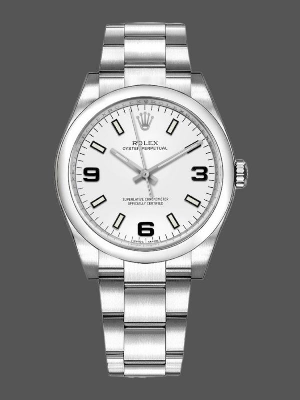 Rolex Oyster Perpetual Air-King 114200 Cadran Blanc 34mm Automatique Réplique Unisexe
