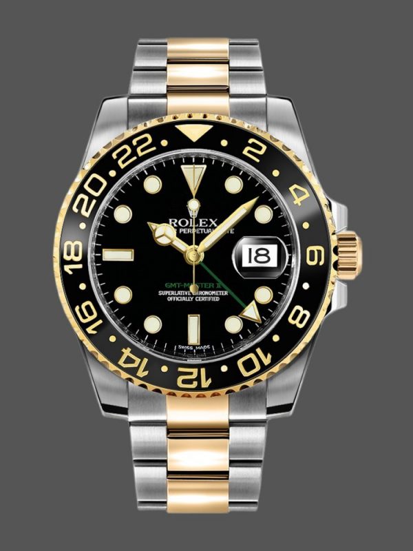 Rolex GMT-Master II 116713LN Boîtier Acier Inox Cadran Noir 40mm Montre Réplique Homme