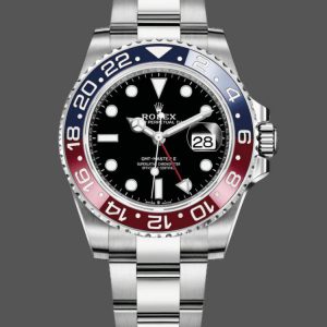 Rolex GMT Master II 116719BLRO Or Blanc Pepsi Cadran Noir 40mm Montre Réplique Homme