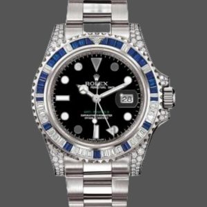Rolex GMT Master II 116759SA Cadran Noir Or Blanc 40mm Montre Réplique Homme