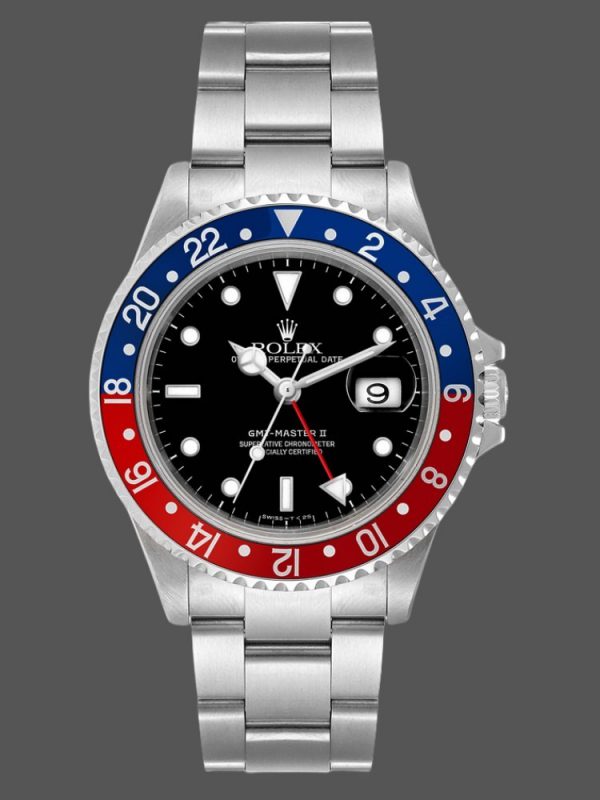 Rolex GMT-Master II 16710 Cadran Noir Lunette Pepsi Rouge Bleue 40MM Montre Réplique Homme