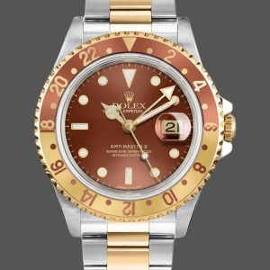 Rolex GMT-Master II 16713 Or Blanc Cadran Chocolat 40mm Montre Réplique Homme