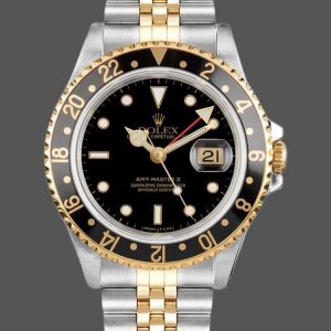 Rolex GMT-Master II 16713LN Oystersteel Or Jaune Cadran Noir 40MM Montre Réplique Homme
