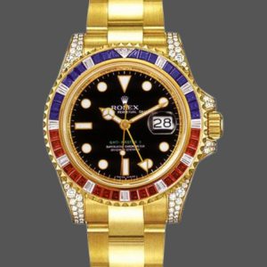 Rolex GMT-Master II 116758 Bracelet Oyster Cadran Noir Diamants 40mm Montre Réplique Homme