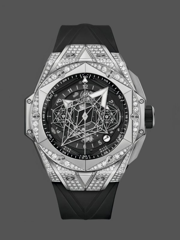 418.NX.1107.RX.1604.MXM20 Hublot Big Bang Sang Bleu II Titane Pavé