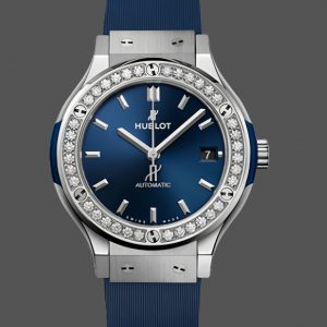 565.NX.7170.RX.1204 Hublot Classic Fusion Titane Bleu Diamants