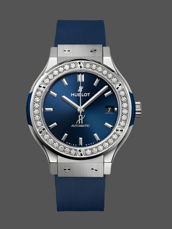 565.NX.7170.RX.1204 Hublot Classic Fusion Titane Bleu Diamants