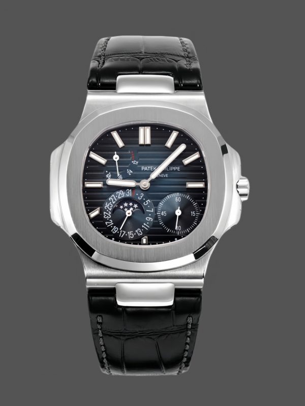Patek Philippe Nautilus Phases de Lune Or Rose & Or Blanc Cadran Bleu Ardoise Soleil 5712GR 001