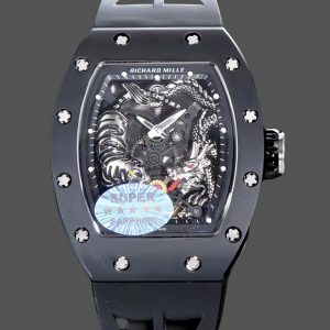 Richard Mille RM 057 NTPT Fibre de carbone Bracelet caoutchouc noir