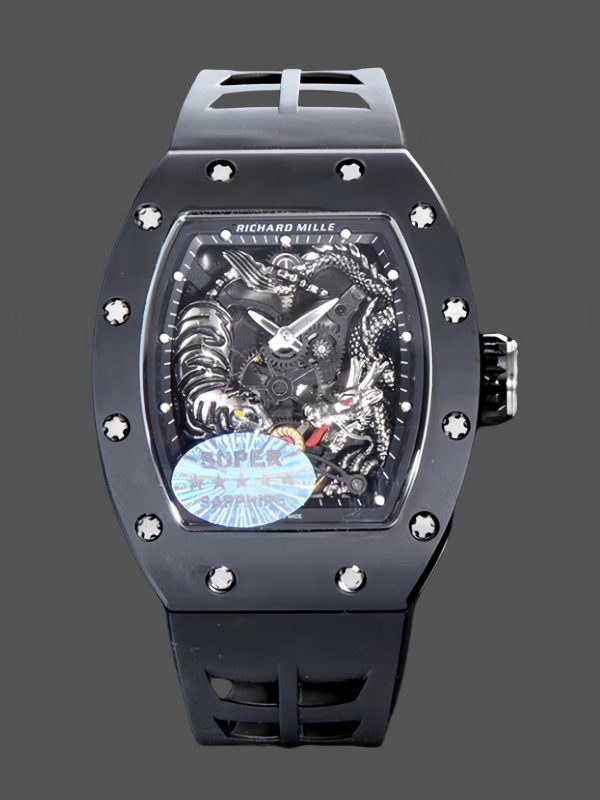 Richard Mille RM 057 NTPT Fibre de carbone Bracelet caoutchouc noir