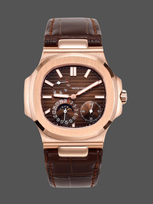 Patek Philippe Nautilus Phases de Lune Or Rose & Or Blanc Cadran Brun Soleil 5712GR 001