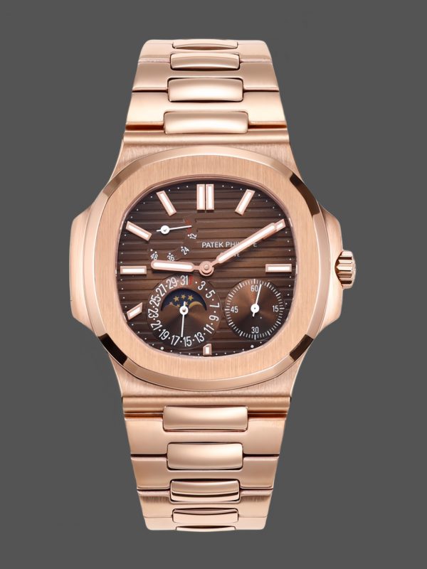 Patek Philippe Nautilus Phase de Lune Or Rose Cadran Brun Soleil 5712 1R 001 40MM