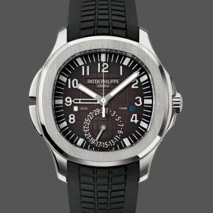 Réplique Patek Philippe Aquanaut 5164A 001 Double Fuseau Acier Inoxydable Montre Homme 40mm