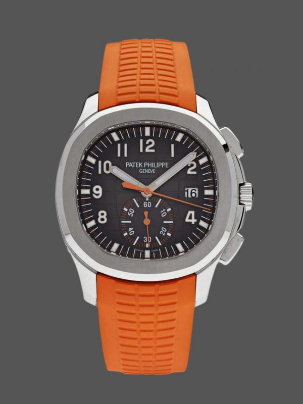 Réplique Patek Philippe Aquanaut 5968A 001 Chronographe Bracelet Caoutchouc Orange 42mm