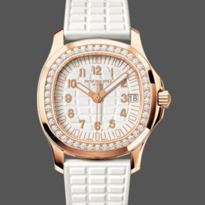 Réplique Patek Philippe Aquanaut Or Rose Cadran Blanc 5068R 010 Montre Femme 36mm