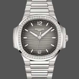 Patek Philippe Nautilus Automatique Cadran Gris Sertie de Diamants 7118 1200A 011 35.2mm
