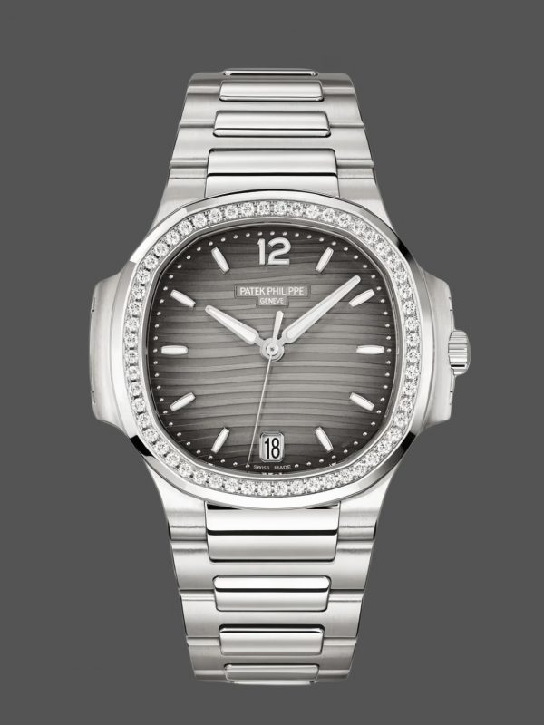 Patek Philippe Nautilus Automatique Cadran Gris Sertie de Diamants 7118 1200A 011 35.2mm