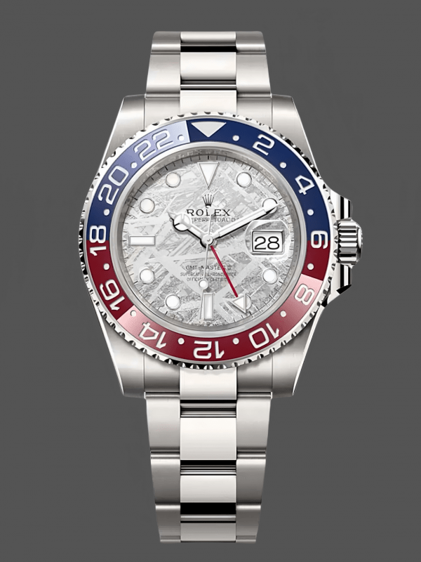 Rolex GMT-Master II 126719 0002 Or Blanc Cadran Gris Météorite 40mm Montre Réplique Homme