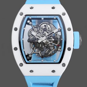 Richard Mille RM 055 RMUL2 NTPT Fibre de carbone Bleu Bracelet caoutchouc