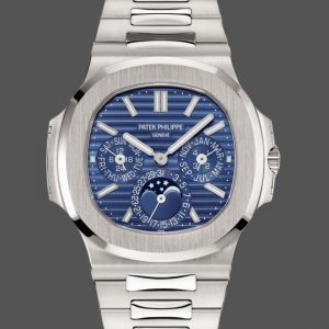 Patek Philippe Nautilus Calendrier Perpétuel Or Blanc Cadran Bleu 5740 1G 001 40mm