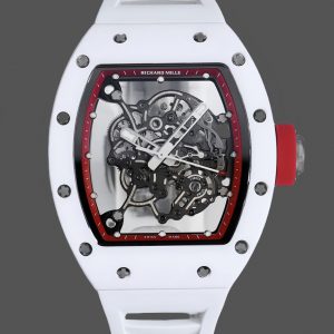 Richard Mille RM 055 RMUL2 NTPT Fibre de carbone Boîtier blanc Marque rouge