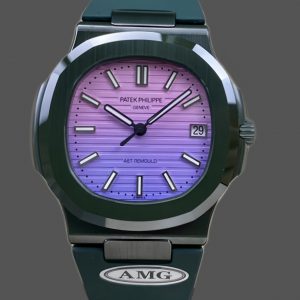 Patek Philippe Nautilus Bracelet Vert Cadran Violet 5711 Montre 40MM