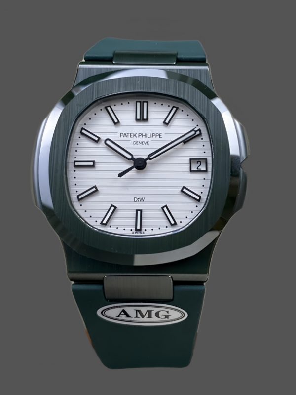 Patek Philippe Nautilus Bracelet Vert Cadran Blanc 5711 Montre 40MM
