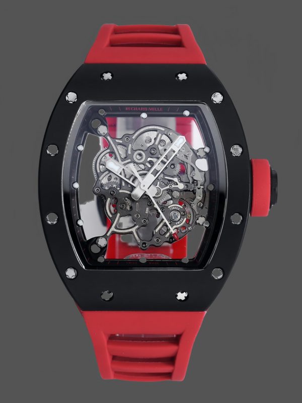 Richard Mille RM 055 RMUL2 NTPT Fibre de carbone Rouge Bracelet caoutchouc