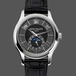Réplique Patek Philippe Complications Calendrier Annuel Or Blanc 5205G 010 Montre Homme 40mm