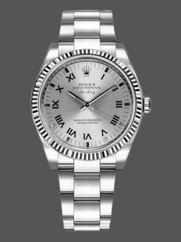 Rolex Oyster Perpetual Air-King 114234 Cadran Argent 34mm Réplique Unisexe