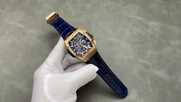 Hublot Spirit of Big Bang Chronographe King Gold Bracelet Cuir Bleu Homme 641.OX.7180.LR – Image 2