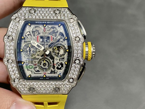 Richard Mille RM 011 03 Acier Inoxydable & Or 18K Lunette diamant – Image 2