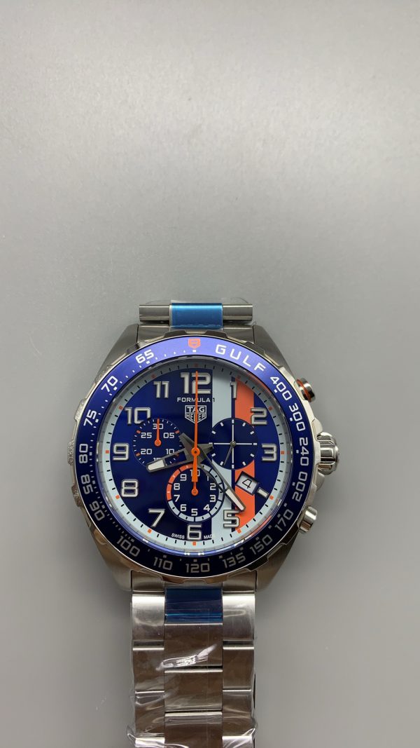 Tag Heuer Formula 1 x Gulf Chronographe CAZ101AT.BA0842 Quartz 43mm – Image 2
