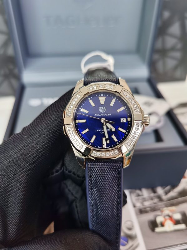 Tag Heuer Aquaracer Perle Bleue & Diamant WAY131N.FT6091 Quartz 35mm – Image 2